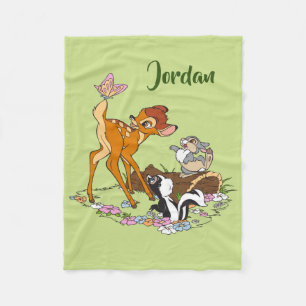 Bambi With Butterfly On Tail Fleece Blanket