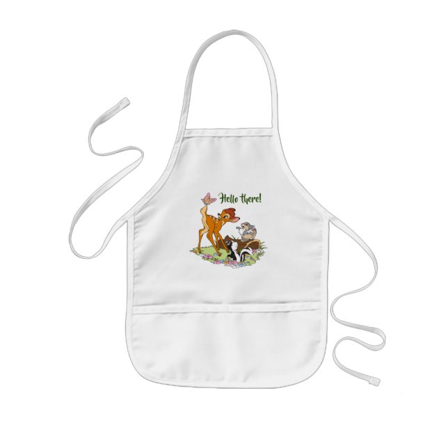 Bambi With Butterfly On Tail Kids Apron (Front)