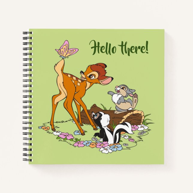 Bambi With Butterfly On Tail Notebook (Front)