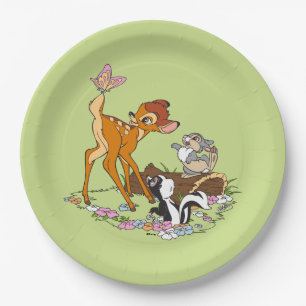 Bambi With Butterfly On Tail Paper Plate