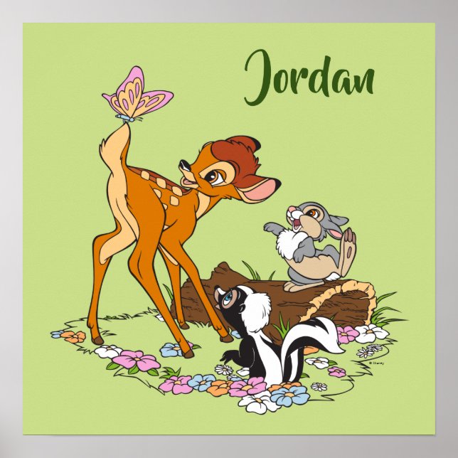 Bambi With Butterfly On Tail Poster (Front)