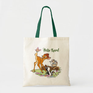 Bambi With Butterfly On Tail Tote Bag