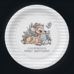 Bambi Woodland Watercolor Birthday Paper Plate<br><div class="desc">Make your birthday celebration extra special with these Disney Bambi Woodland Watercolor Birthday Paper Plates. Featuring Bambi in a beautifully illustrated forest setting, this soft and nature-inspired design blends classic Disney charm with gentle woodland elegance, making it perfect for a woodland-themed birthday party. Whether celebrating a child’s birthday or a...</div>