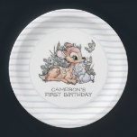 Bambi Woodland Watercolor Birthday Paper Plate<br><div class="desc">Make your birthday celebration extra special with these Disney Bambi Woodland Watercolor Birthday Paper Plates. Featuring Bambi in a beautifully illustrated forest setting, this soft and nature-inspired design blends classic Disney charm with gentle woodland elegance, making it perfect for a woodland-themed birthday party. Whether celebrating a child’s birthday or a...</div>