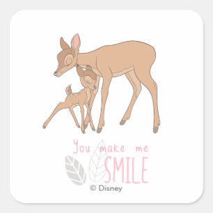 Bambi   You Make Me Smile Square Sticker