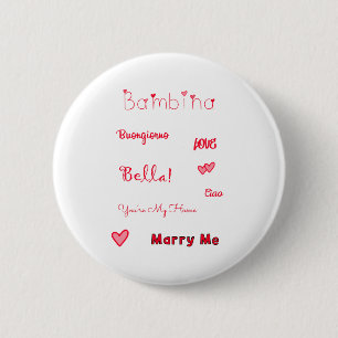 Bambina Love Quotes Set Pack 2 Inch Round Button
