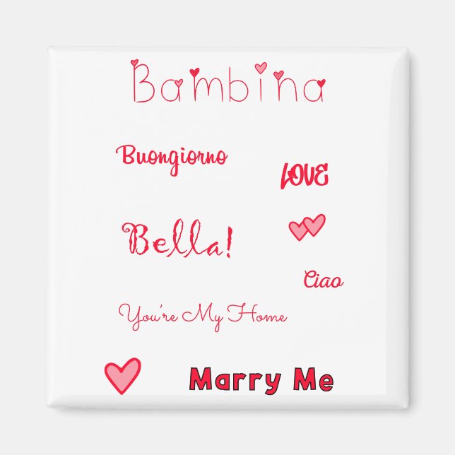 Bambina Love Quotes Set Pack Magnet (Front)