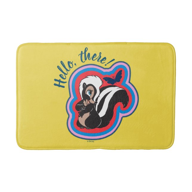 Bambi's Flower & Butterfly Badge Bath Mat (Front)