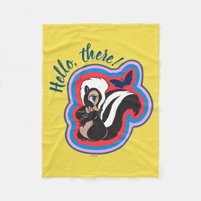 Bambi's Flower & Butterfly Badge Fleece Blanket (Front)