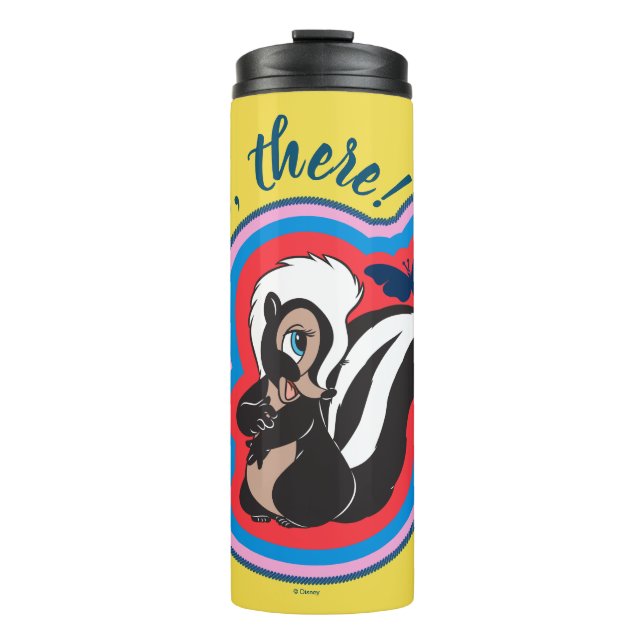 Bambi's Flower & Butterfly Badge Thermal Tumbler (Front)