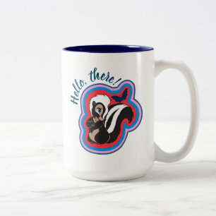 Bambi's Flower & Butterfly Badge Two-Tone Coffee Mug