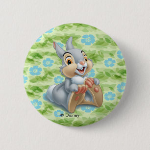 Bambi's Thumper Holding His Feet 2 Inch Round Button