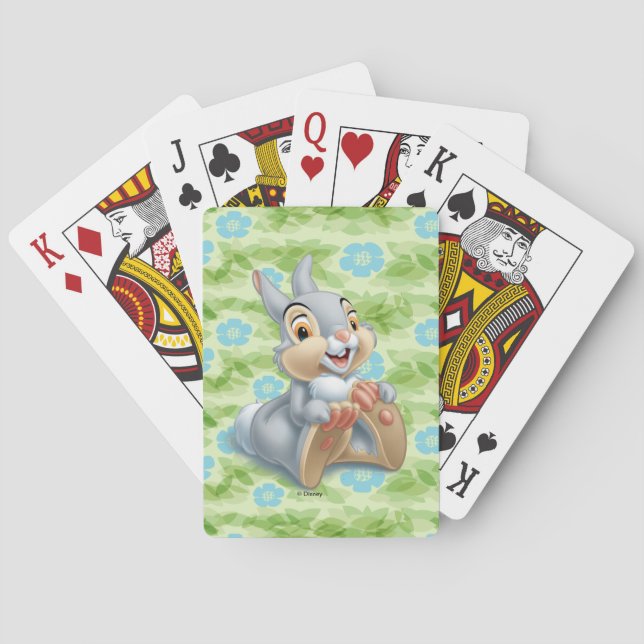Bambi's Thumper Holding His Feet Playing Cards (Back)