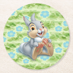 Bambi's Thumper Holding His Feet Round Paper Coaster