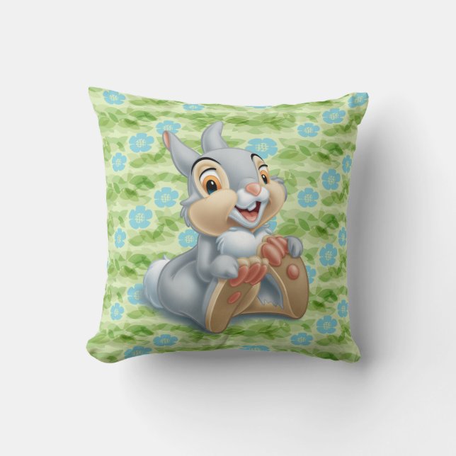 Bambi's Thumper Holding His Feet Throw Pillow (Front)