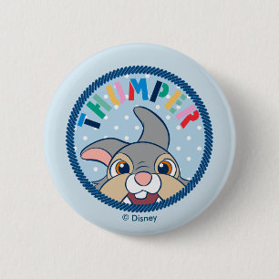 Bambi's Thumper Polka Dot Badge 2 Inch Round Button