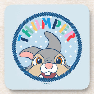 Bambi's Thumper Polka Dot Badge Coaster