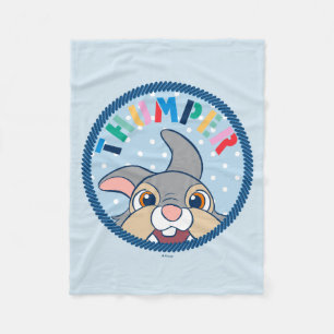 Bambi's Thumper Polka Dot Badge Fleece Blanket