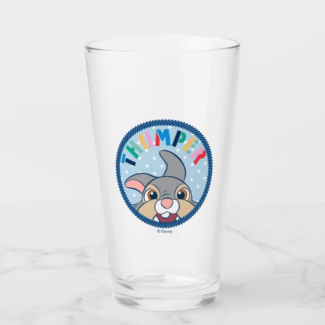 Bambi's Thumper Polka Dot Badge Glass (Front)
