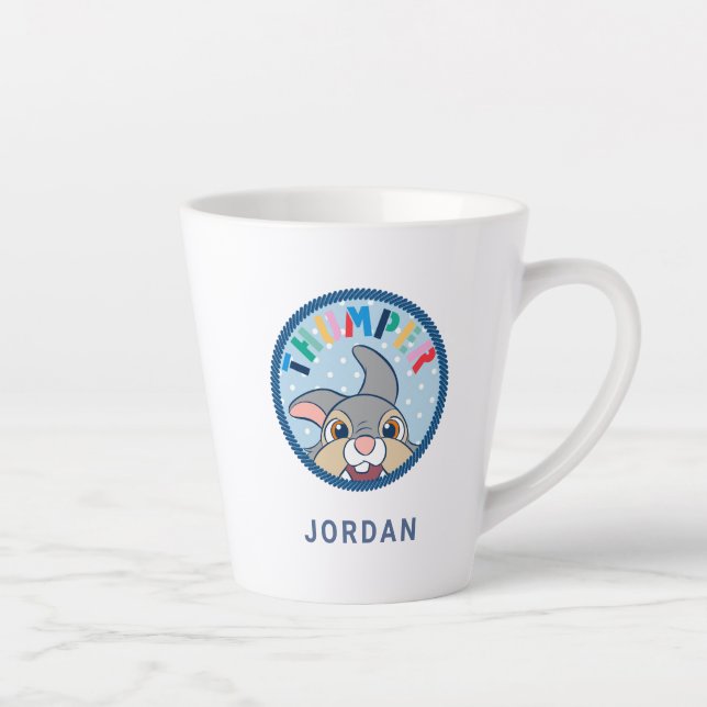 Bambi's Thumper Polka Dot Badge Latte Mug (Right)