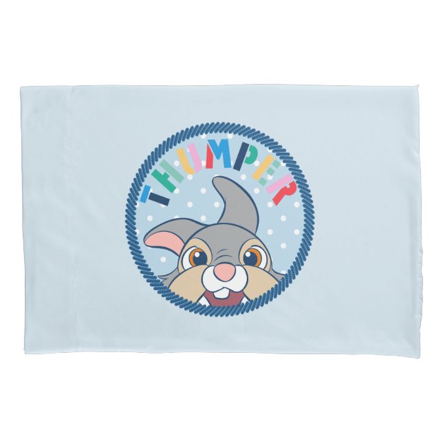 Bambi's Thumper Polka Dot Badge Pillowcase (Front)