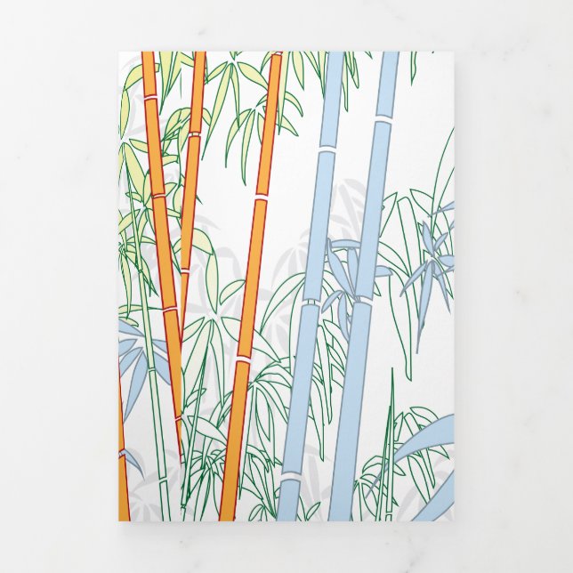 Bamboo 3 Tri-Fold holiday card (Cover)
