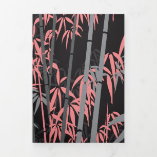 Bamboo 5 Tri-Fold holiday card