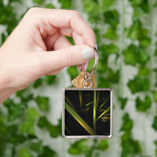 Bamboo Abstract Keychain