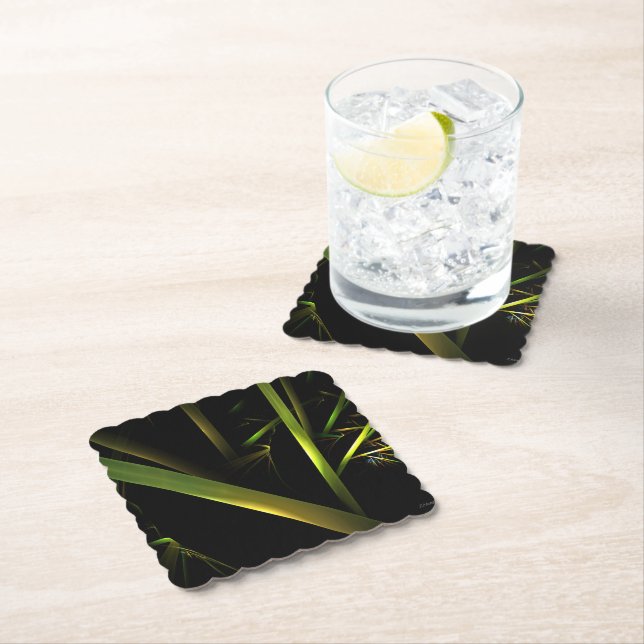 Bamboo Abstract Paper Coaster (Insitu)