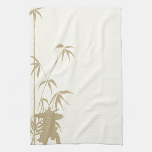 Bamboo and Japanese Lantern Kitchen Towel