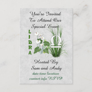 Bamboo and Lily Libra Invitation