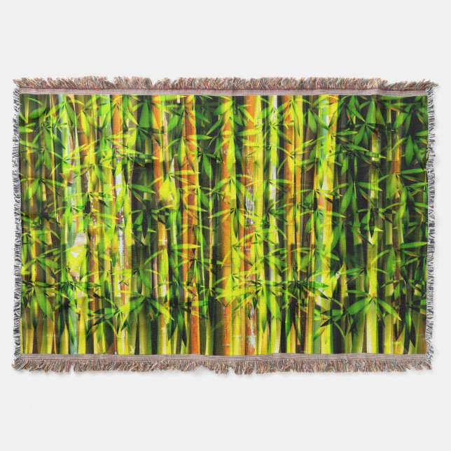 Bamboo Art 6 Throw Blanket (Front)