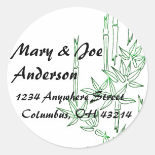Bamboo Asian Themed Return Address Labels