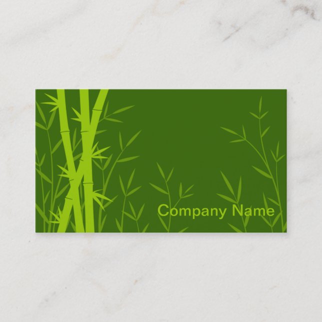 Bamboo background business card (Front)