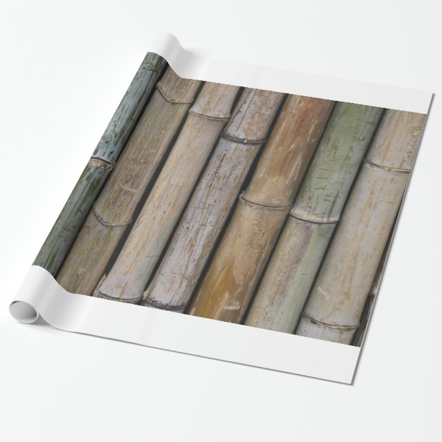 Bamboo Background Wrapping Paper (Unrolled)
