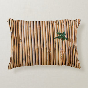 Bamboo barrier screen fence accent pillow