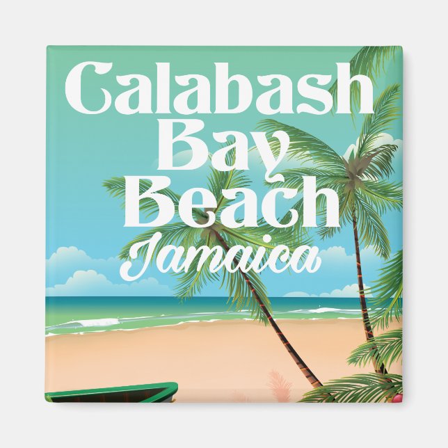 Bamboo Beach Jamaica Magnet (Front)