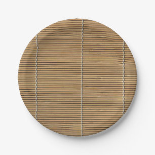 Bamboo Beach Mat 7 Inch Paper Plate