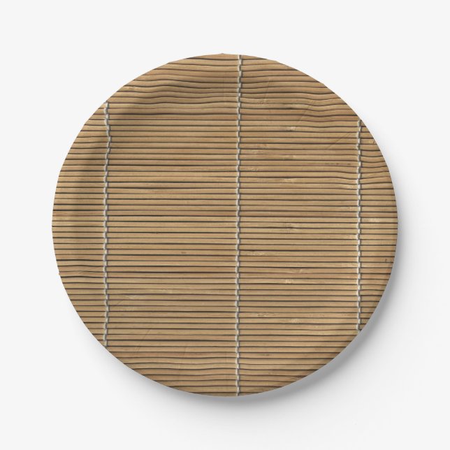 Bamboo Beach Mat 7 Inch Paper Plate (Front)