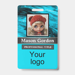 Bamboo, beige background badge