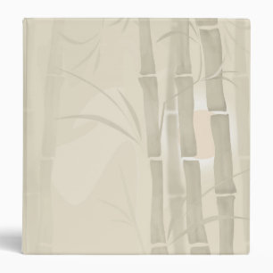 Bamboo, beige background binder