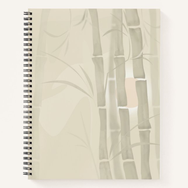 Bamboo, beige background notebook (Front)