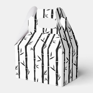 Bamboo Black and White Custom Favor Box