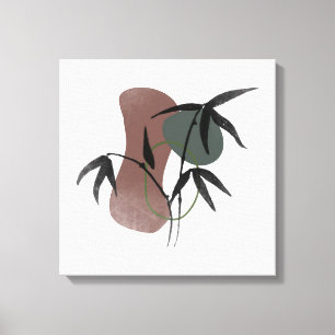 Bamboo Botanical Plants Bohemian Canvas Print