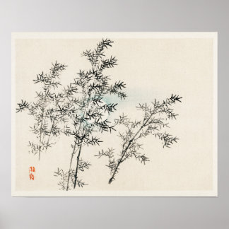 Bamboo by Kōno Bairei (1844-1895) Poster