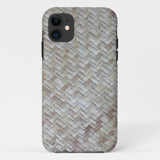 Bamboo chevron zigzag zig zag pattern wood photo iPhone 11 case