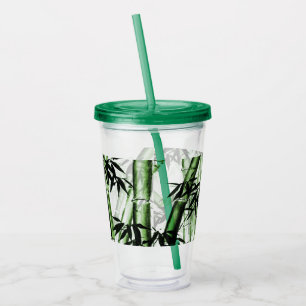 Bamboo Chinese Art - one - green Acrylic Tumbler