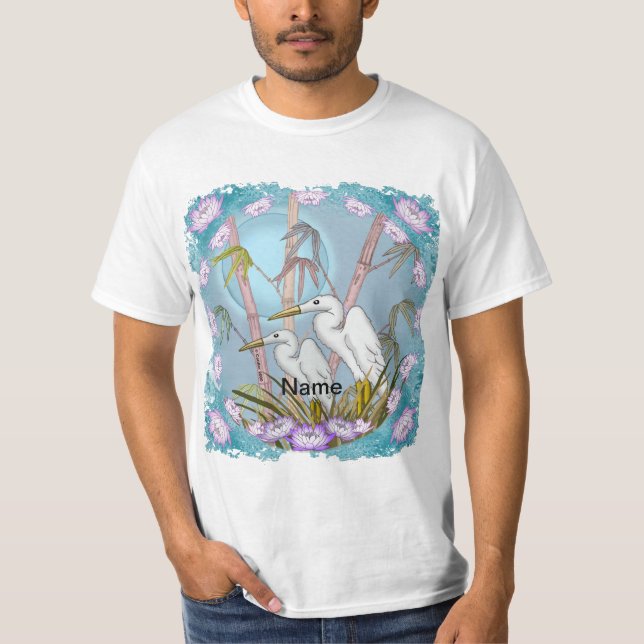 Bamboo Cranes t-shirt (Front)