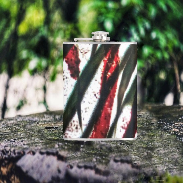 Bamboo Crossing   Hip Flask (This Bamboo Crossing Flask design, is at home in the wild!)