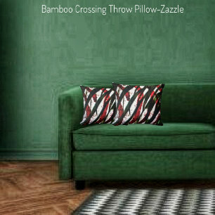 Bamboo Crossing Throw Pillow